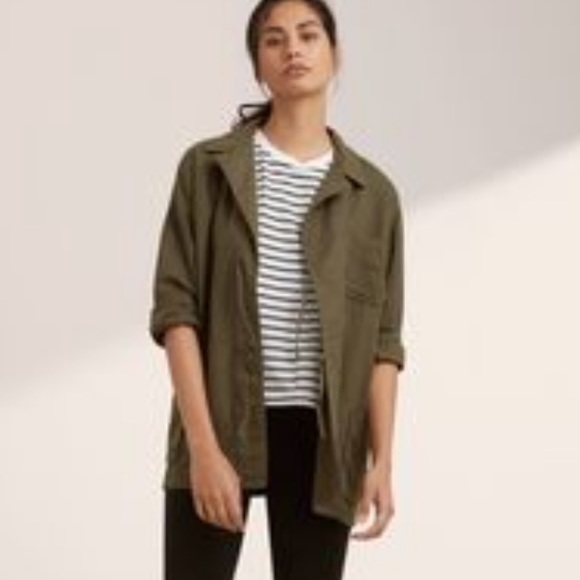 Aritzia Jackets & Blazers - GOLDEN (TNA) Tie-Front Linen Blend Jacket